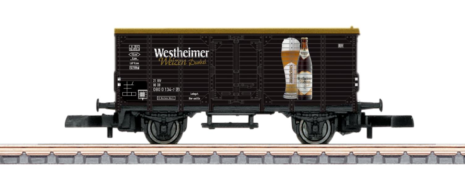 Märklin 98164 – Märklin Z-Güterwagen G10 mit Sonderdruck „Westheimer Weizen dunkel“