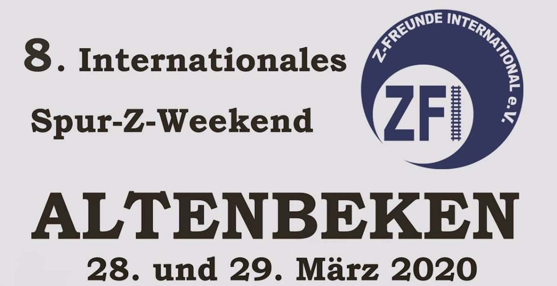 Absage 8. Internationales Spur-Z-Weekend Altenbeken